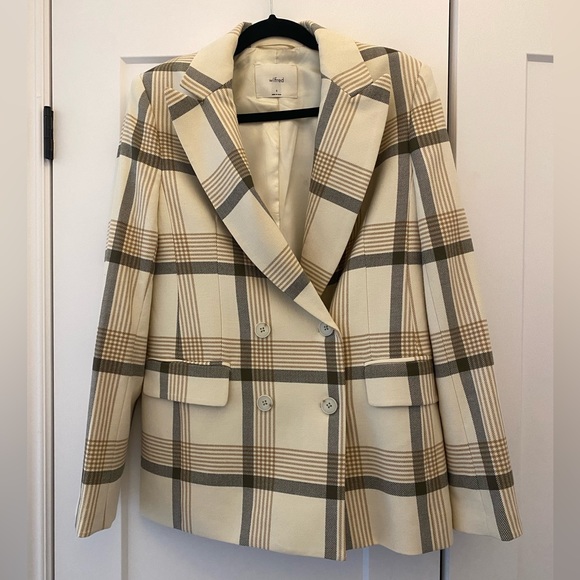 Wilfred (Aritzia) Destiny Blazer in plaid - Picture 1 of 6